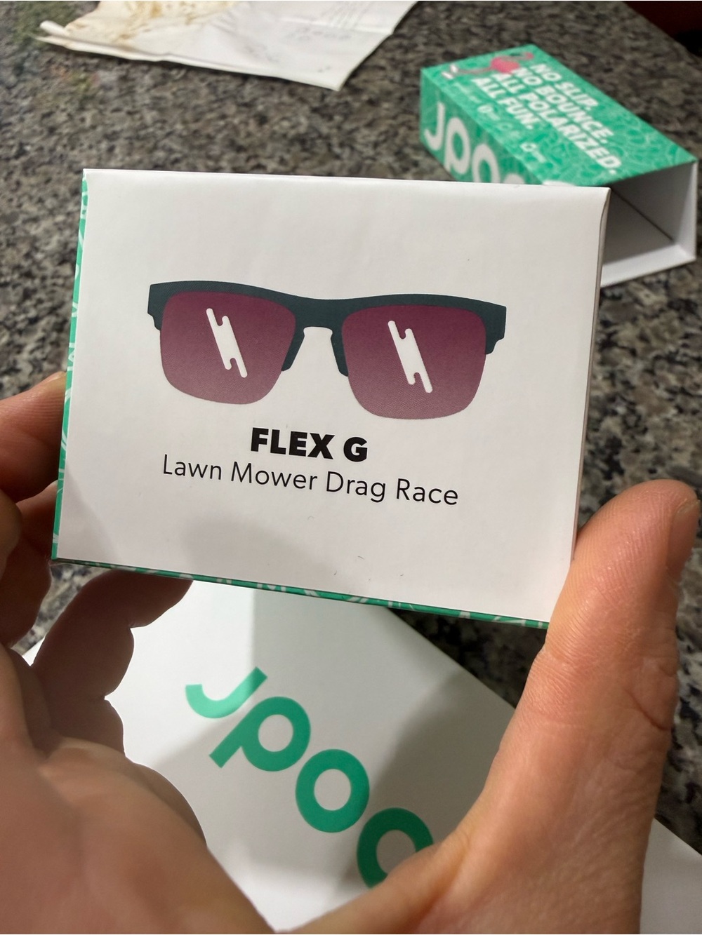 FLEX G Men's Sunglasses — Black Frame with Gradient Purple Lenses
